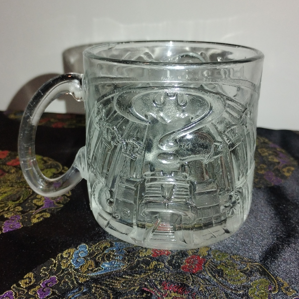 McDonald's Embossed Clear Glass Mug